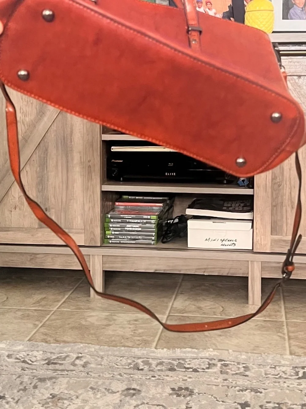 New brown leather bag